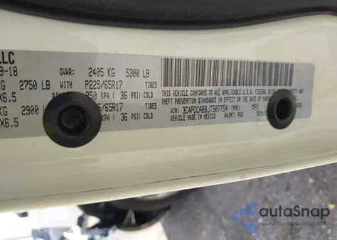 2018 Dodge Journey Se z USA, uszkodzony, nr VIN 3C4PDCAB8JT507754